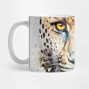 Panther Portrait Animal Painting Wildlife Outdoors Adventure Mug